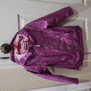 Cat & Jack, girl's purple, star, superhero mask, raincoat size 4T
